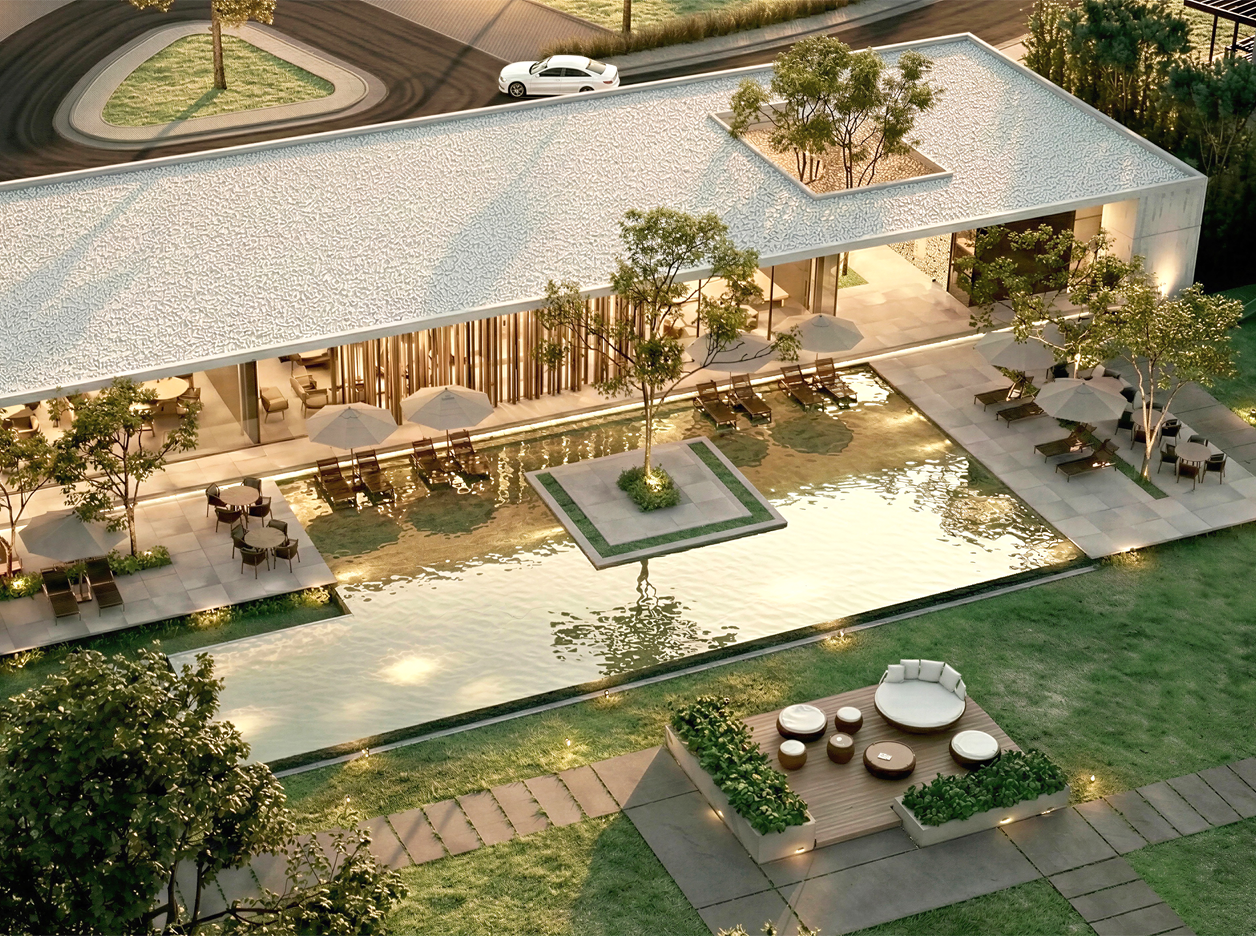 Render aéreo do clube Videiras